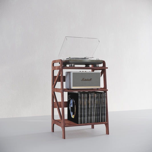 3 Tier Light Record Player Stand